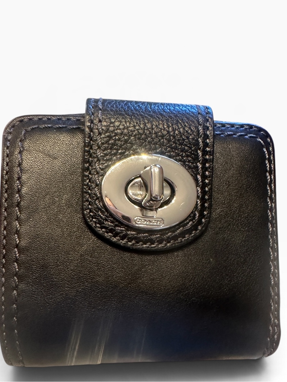 Vintage Coach Bi- fold Pebbles Leather Short Wallet Y2K Excellent Condition - Picture 1 of 14